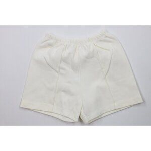 Vtg 60s 70s Youth Size 10/12 Blank Sheer Knit Running Soccer Shorts White USA